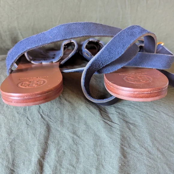 Tory Burch Blue Suede Women's Sandals - Picture 5 of 5